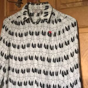 Dear Drew Stylish Black and White Women's Top Size ax